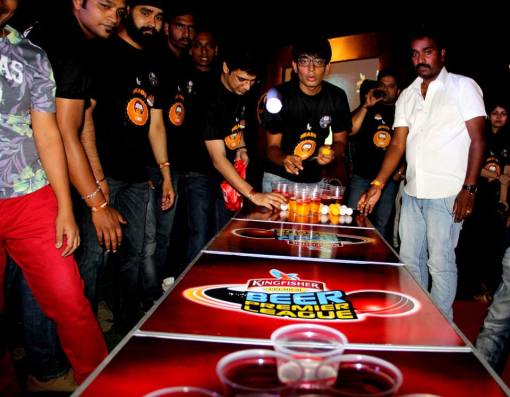 #KFBeerPong game at #KFBeerUp Jaipur Edition at the Forresta Kitchen and bar